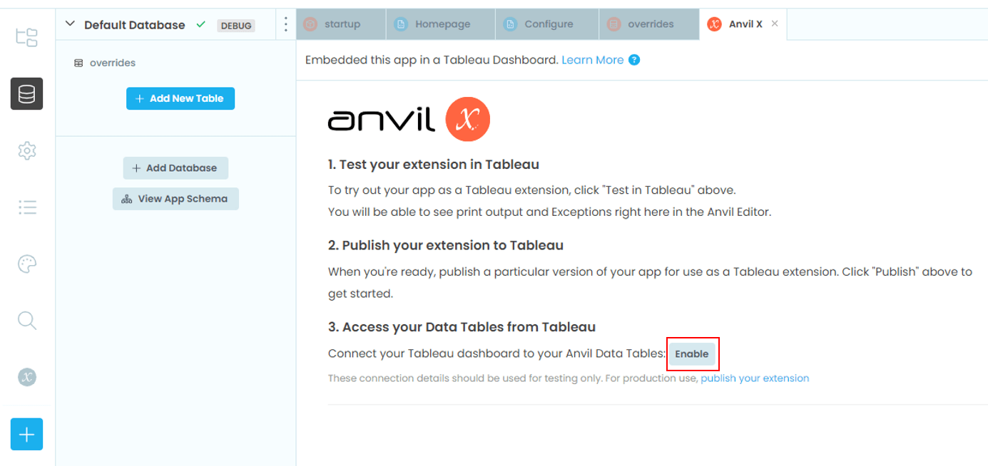 Chapter 3 Showing Overrides in the Dashboard — trexjacket documentation