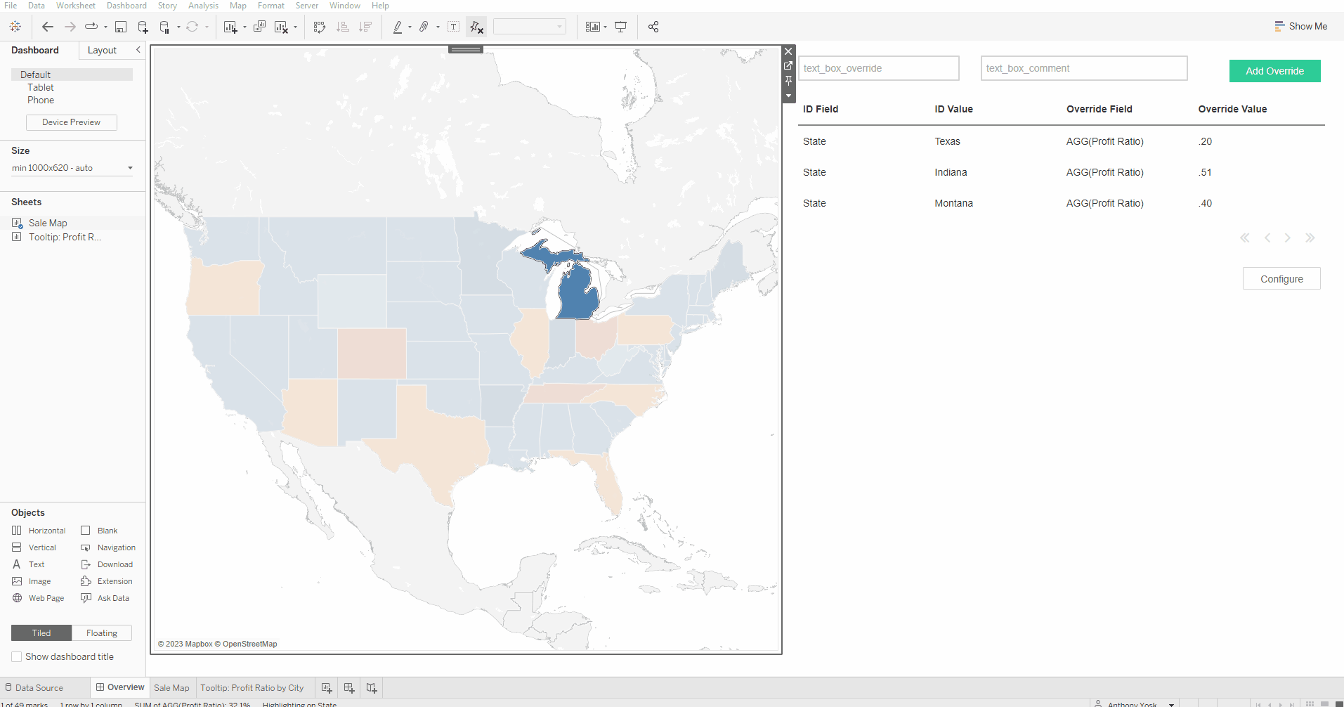 Value Override — trexjacket documentation