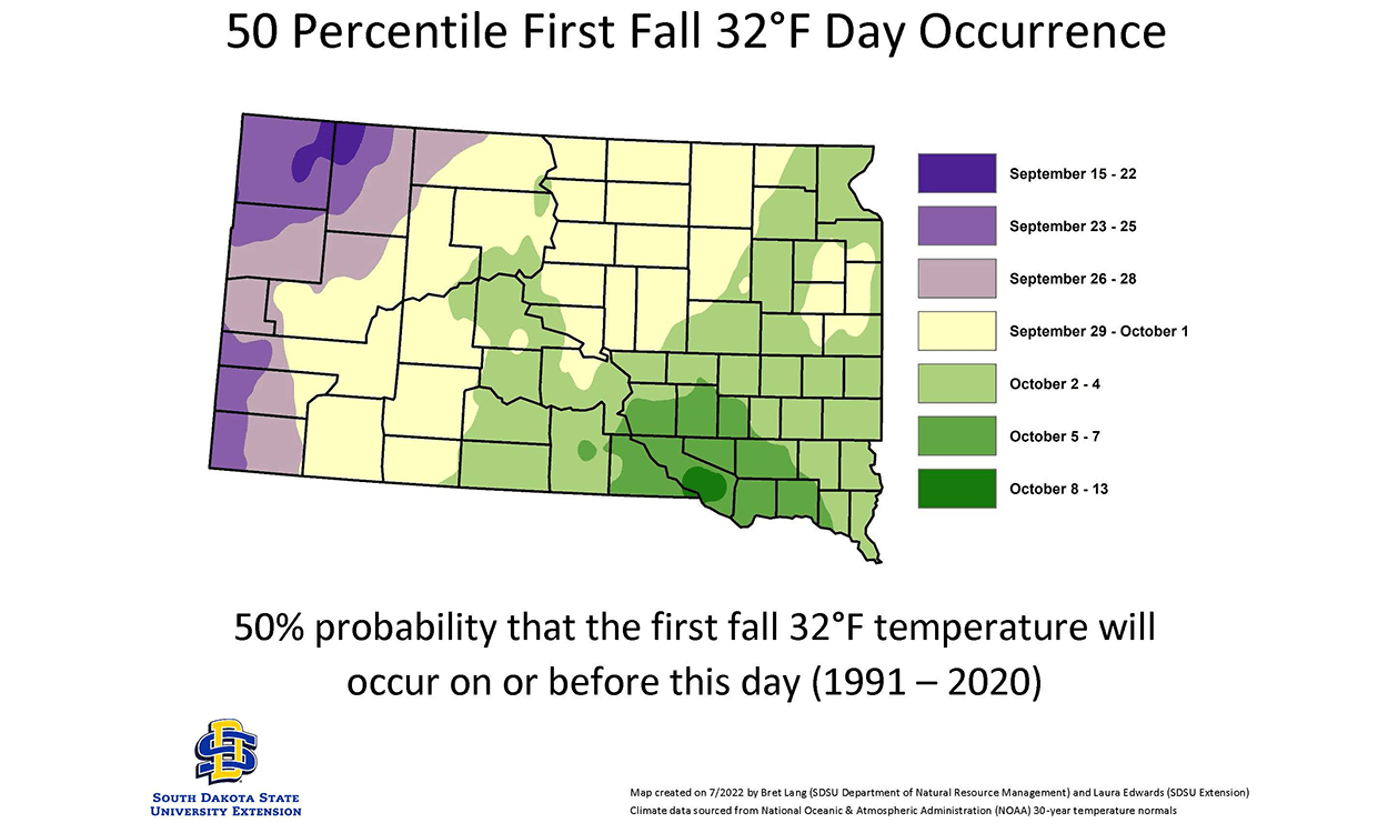 First Fall Frost Dates