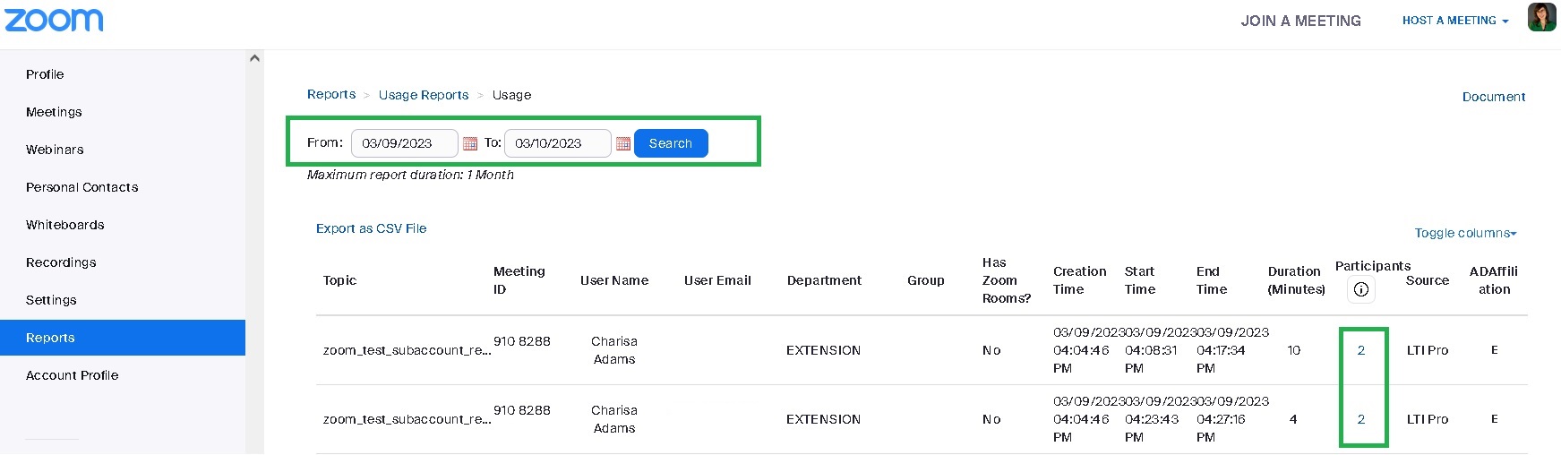How to view attendance reports in Zoom UC San Diego Extended Studies