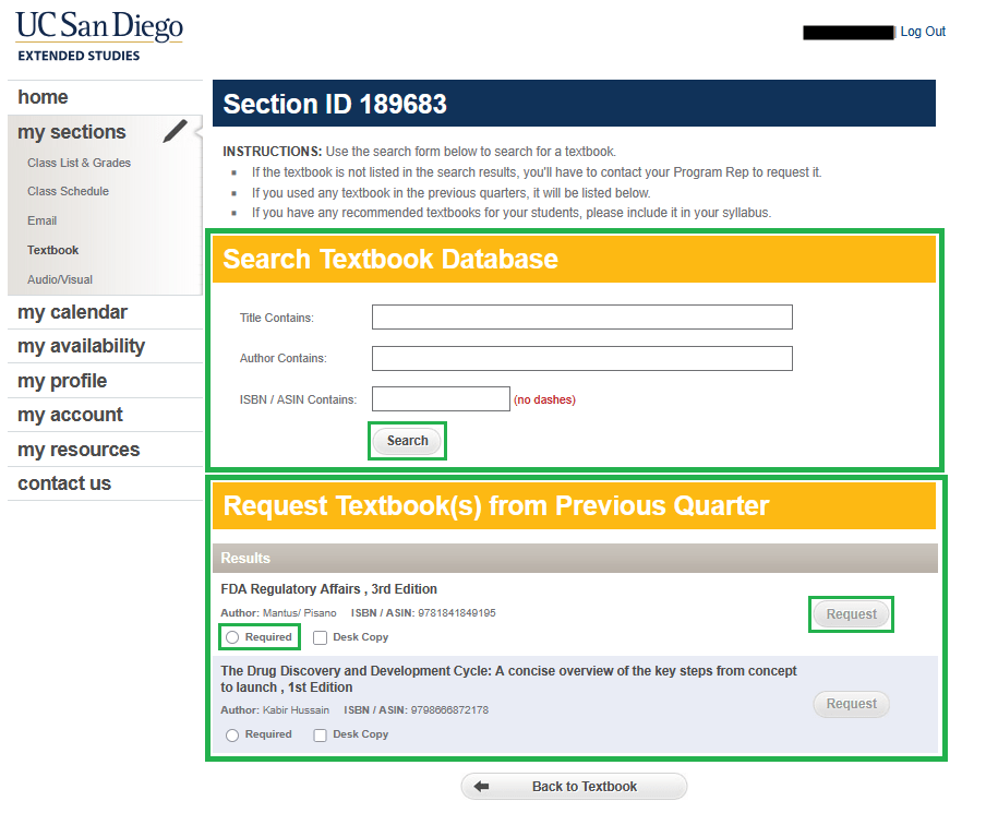 InstructorLink Guide – UC San Diego Extended Studies Online