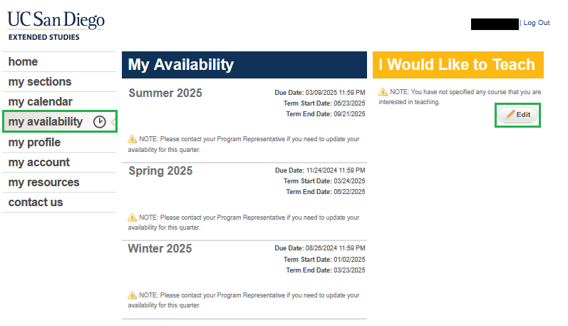 InstructorLink Guide – UC San Diego Extended Studies Online