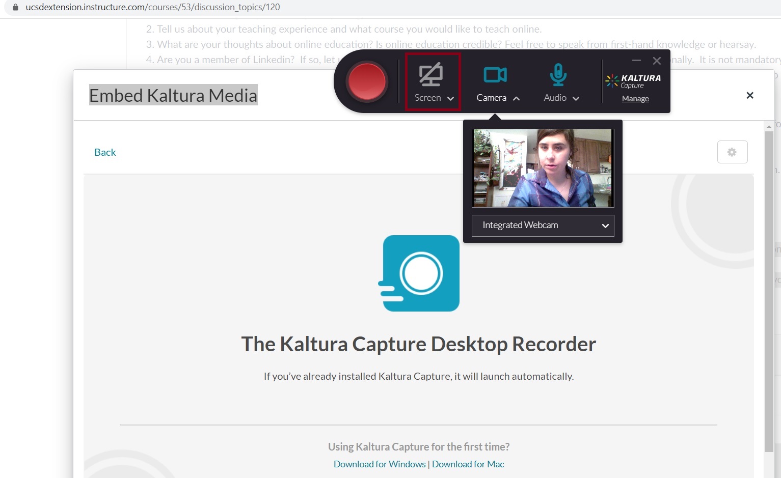 Using Kaltura to embed video or audio anywhere in Canvas UC San Diego