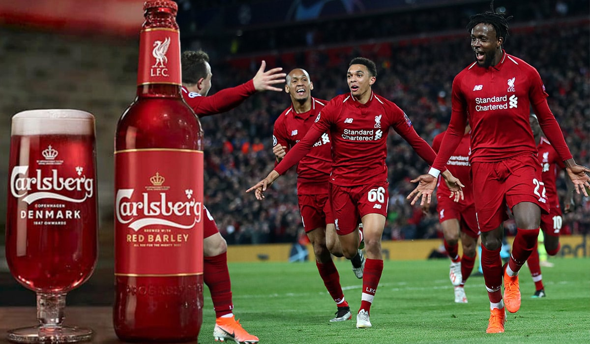 Carlsberg have introduced a limited edition red beer and Liverpool fans