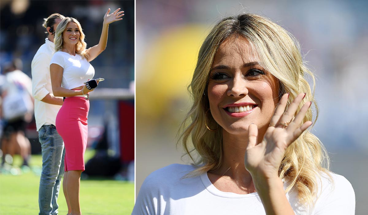 Watch Italian football presenter responds to call to take her top off
