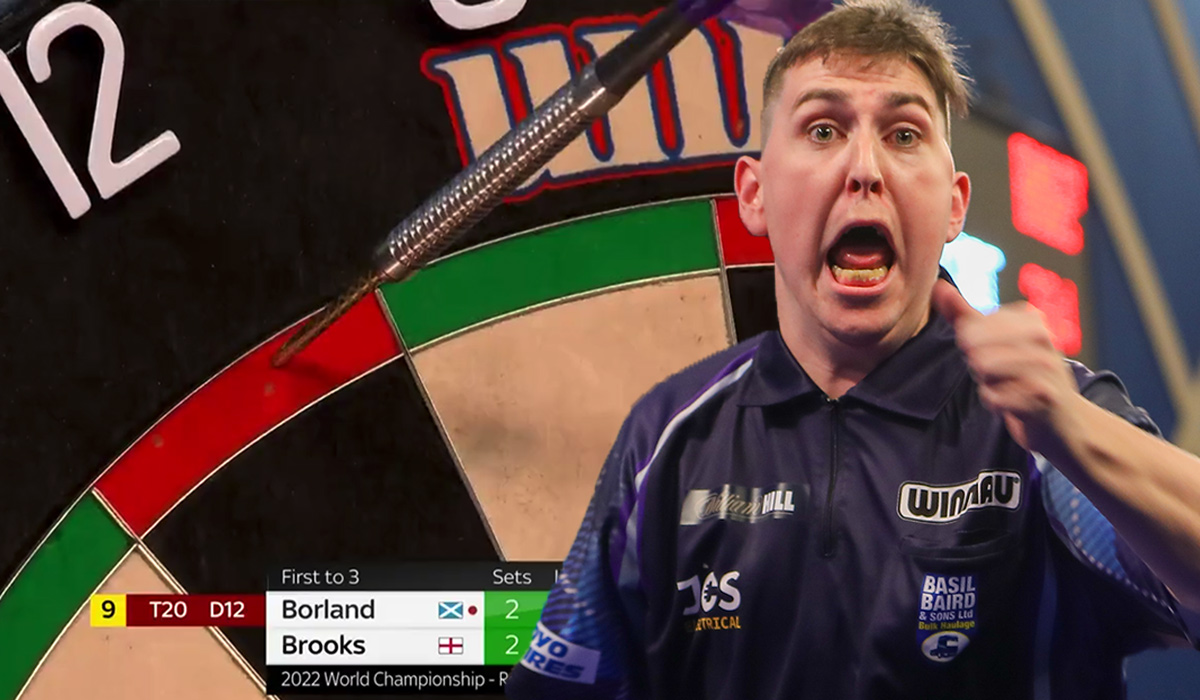 Watch Borland makes history with outrageous ninedarter on World