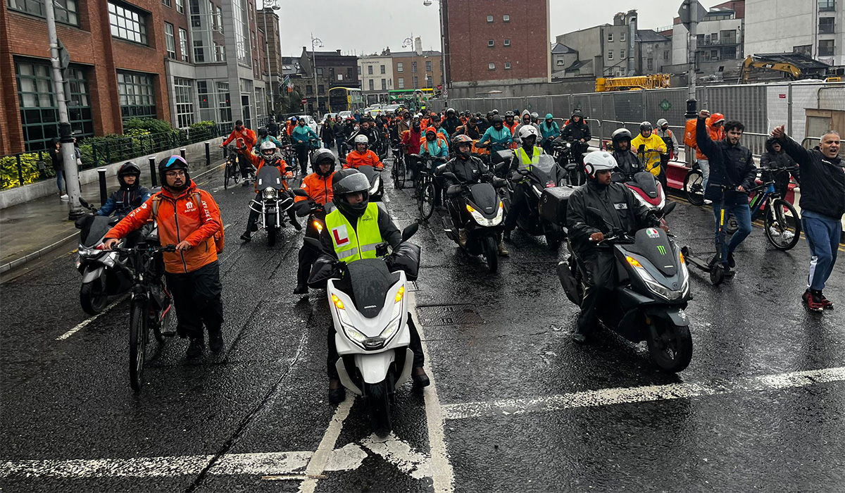 Delivery Drivers Take To The Streets In Protest At Dangers Of Dublin