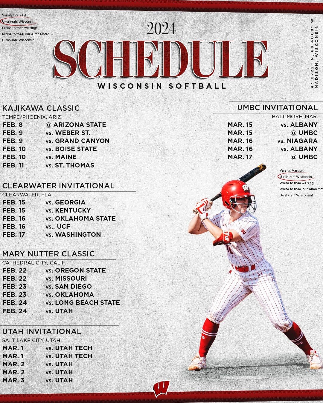Yvette Healy Reveals Wisconsin 2024 Schedule - Extra Inning Softball