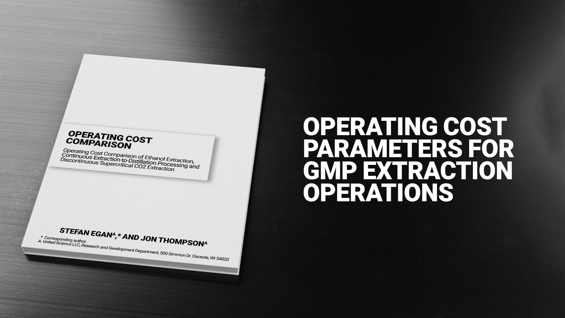 Operating Cost Parameters for GMP Extraction Operations extraktLAB