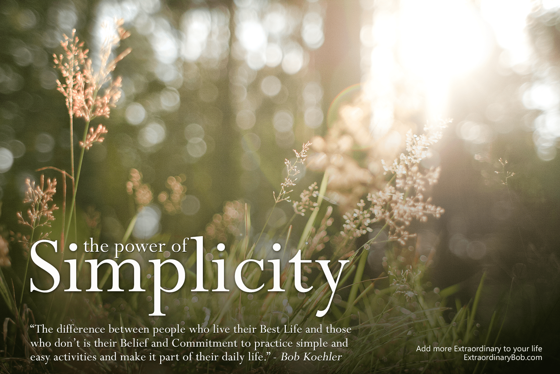 Bob Koehler talks about The Power of Simplicity Add More