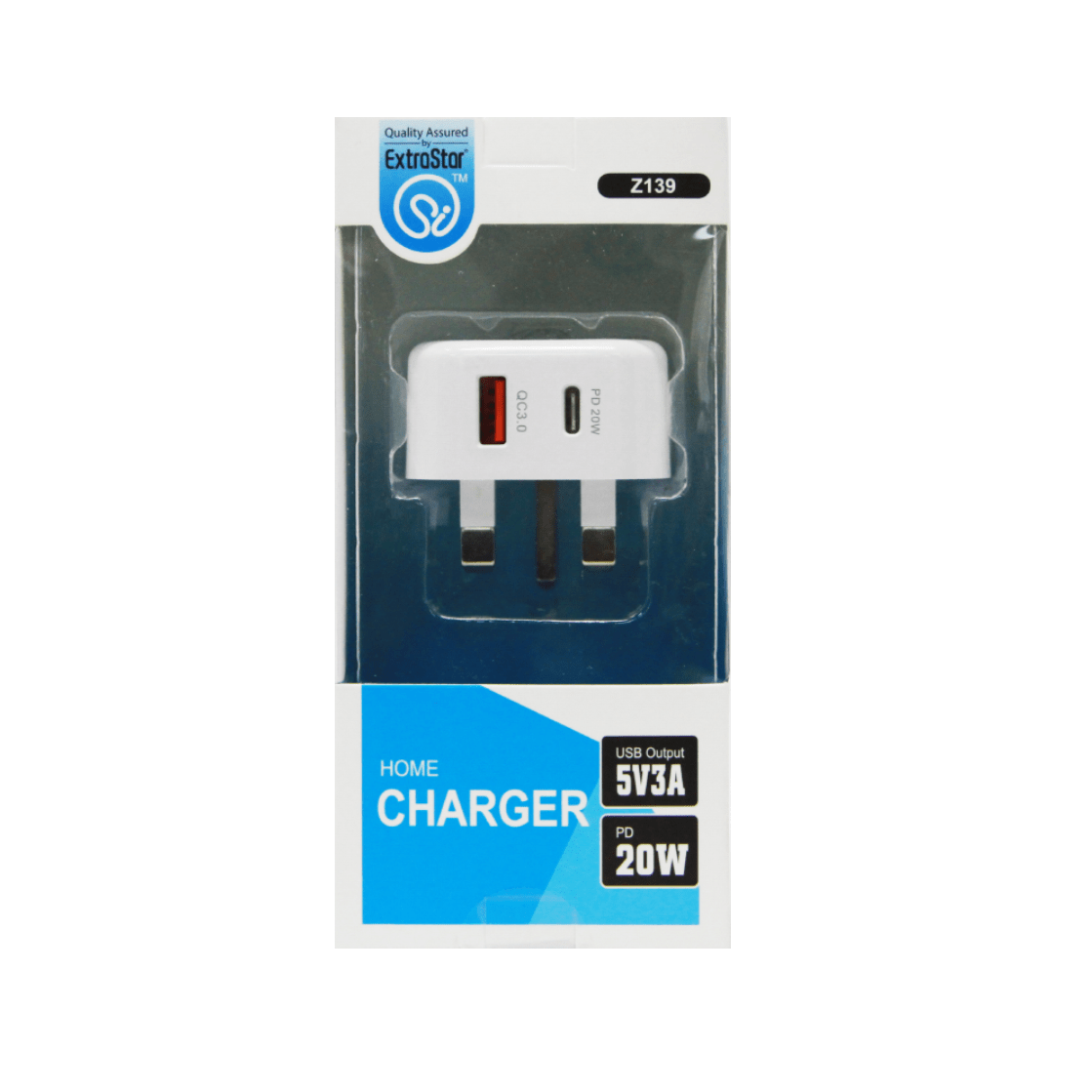 USB + Type-C Home Plug Charger - ExtraStar Electrical UK