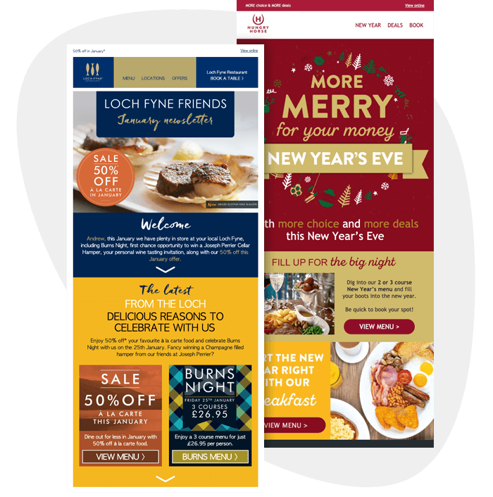 Greene King Email marketing Extravision