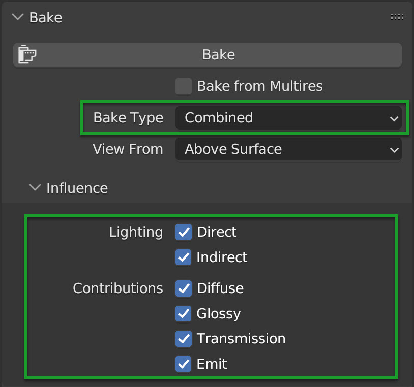 Bake Editor Panel — Extreme PBR 4.1.124 documentation