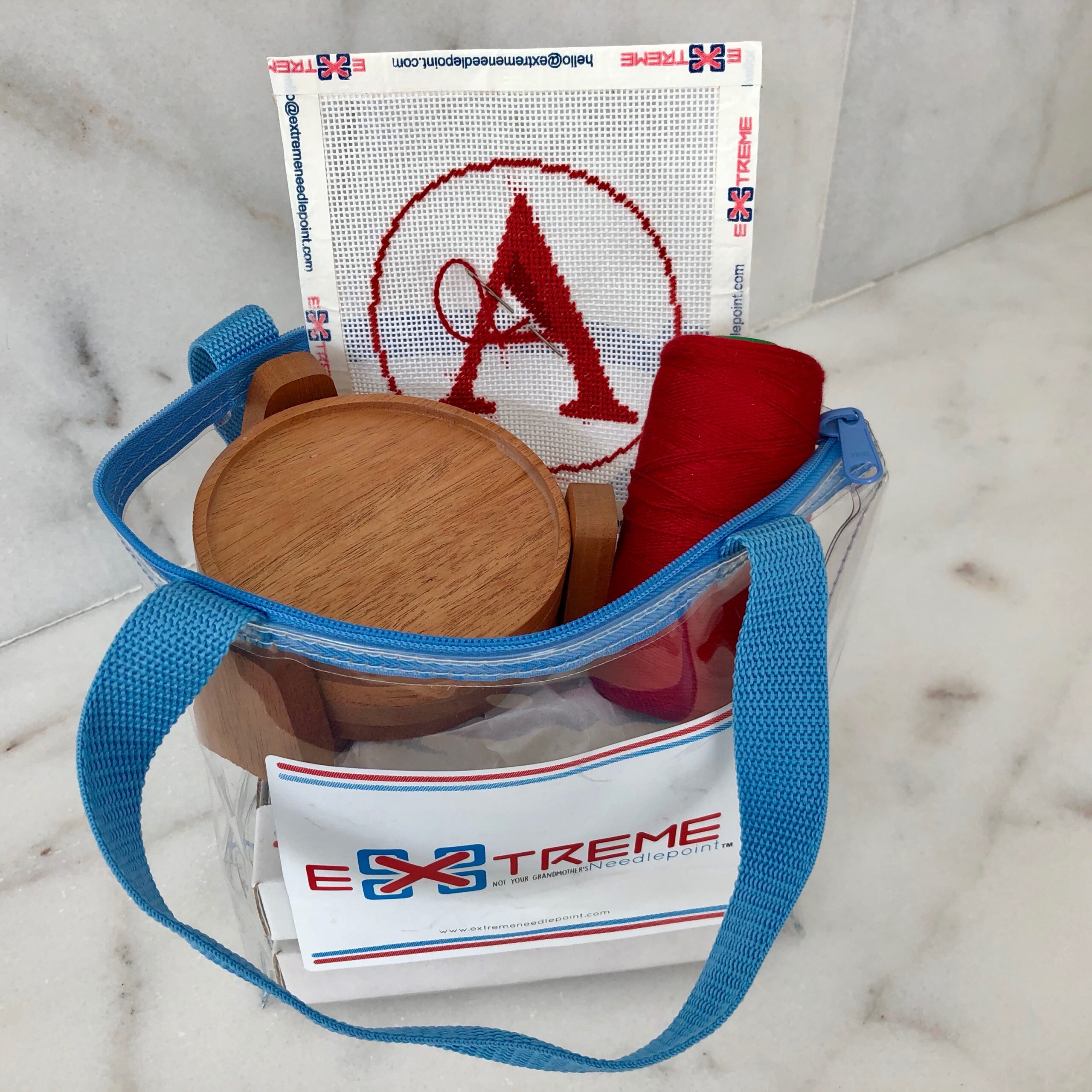 SelfFinishing Monogram Coaster Kit Set of 4 Mahogany with