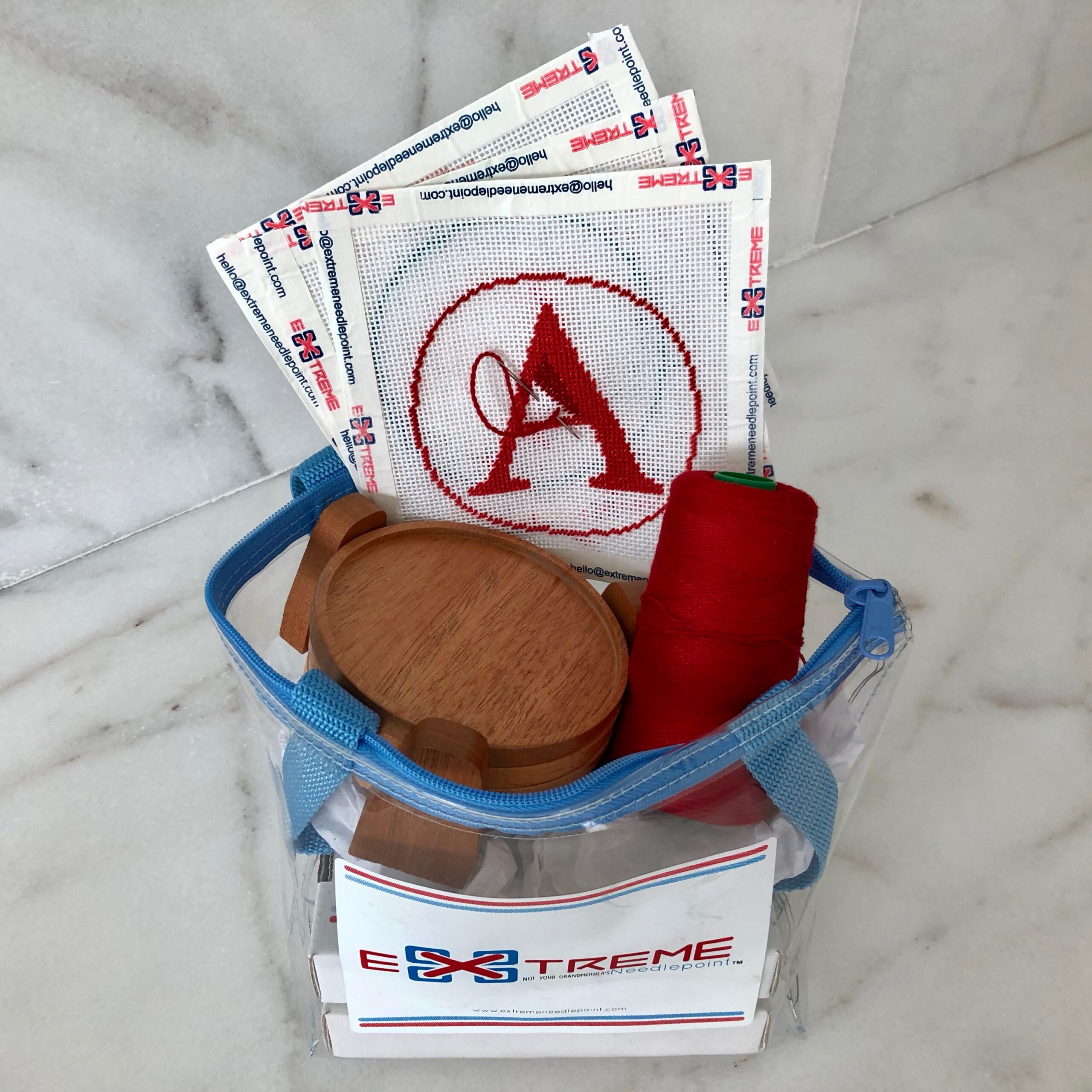 Needlepoint Coaster Selffinishing Monogram Kit Assembly Arc