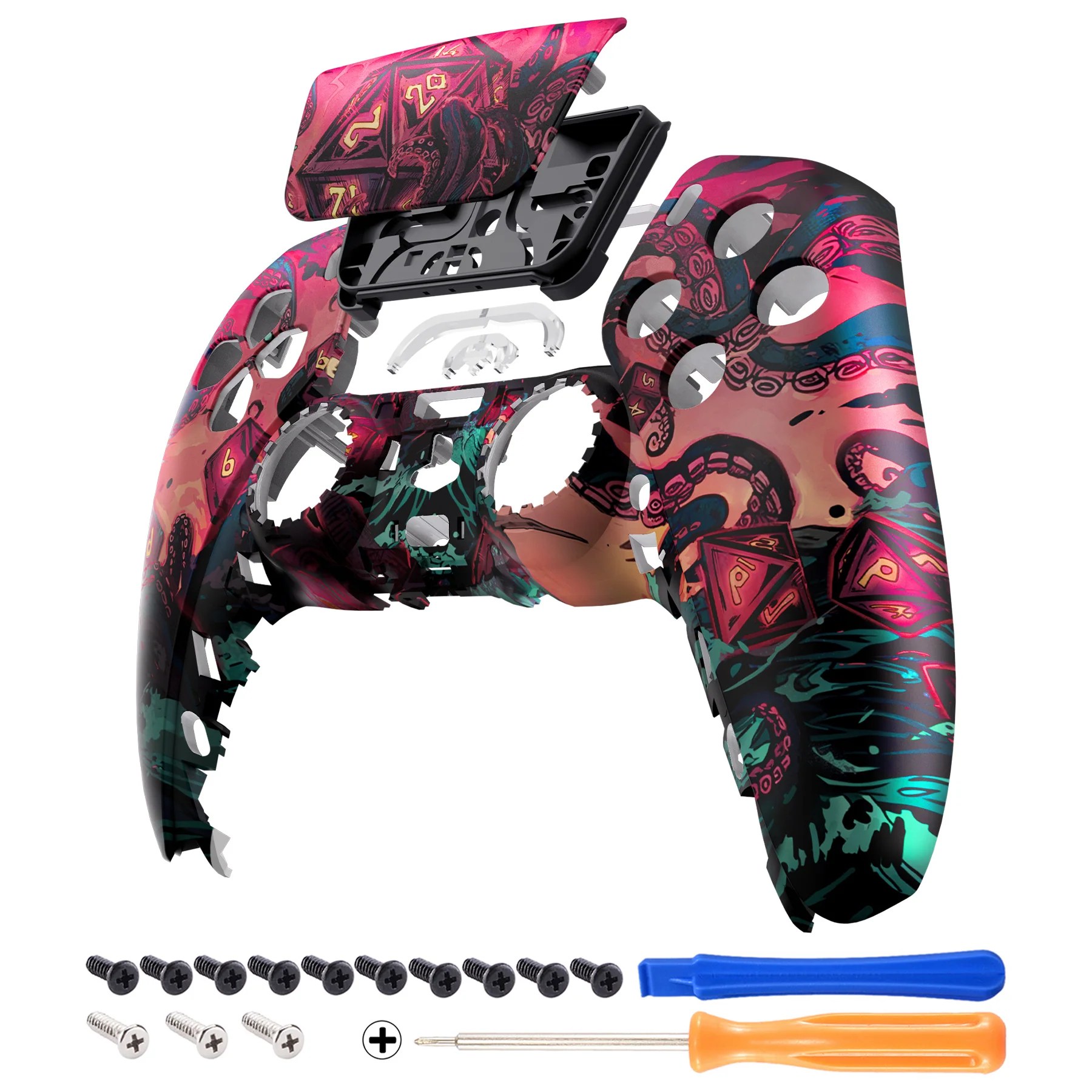 eXtremeRate Treasure of Abyss Front Housing Shell with Touchpad Compatible with ps5 Controller