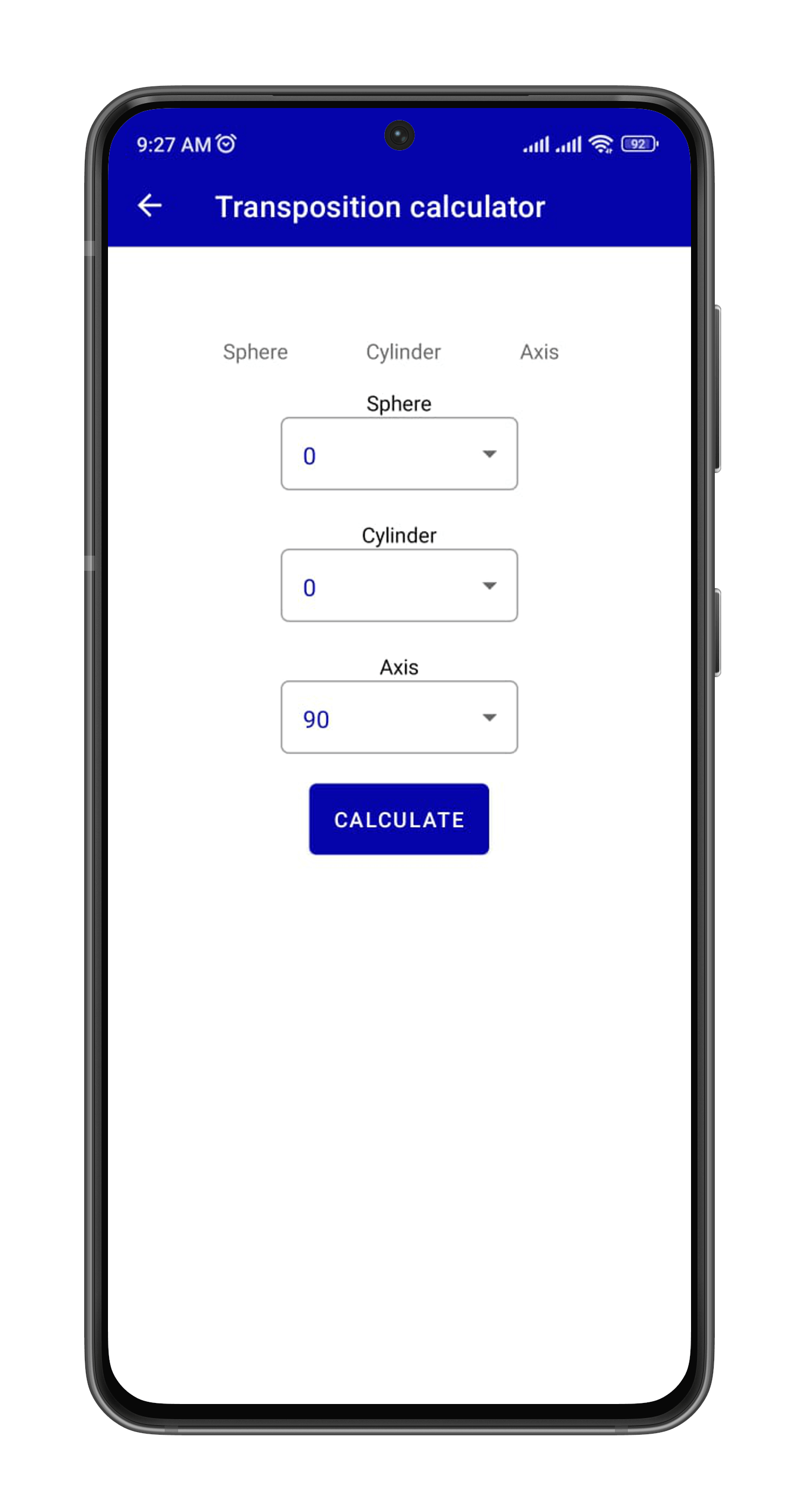 Eye Handbook Calculators