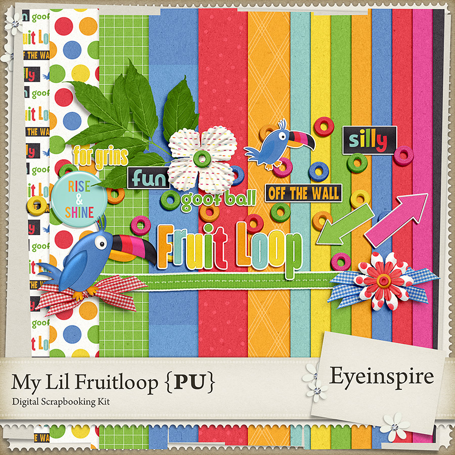 » My lil Fruitloop Freebie Digital Scrapbooking Kit Freebie