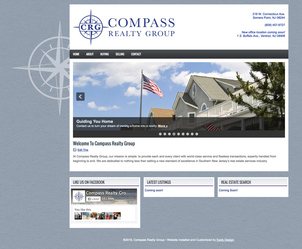 Eyely Design Compass Realty South Jersey Real Estate site Design