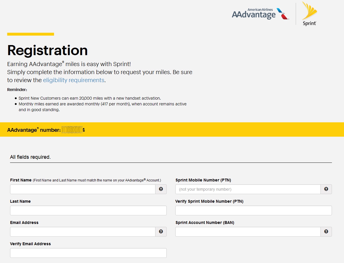 Sprint / AAdvantage 25,000 point switching offer PLUS 5,000 / year for