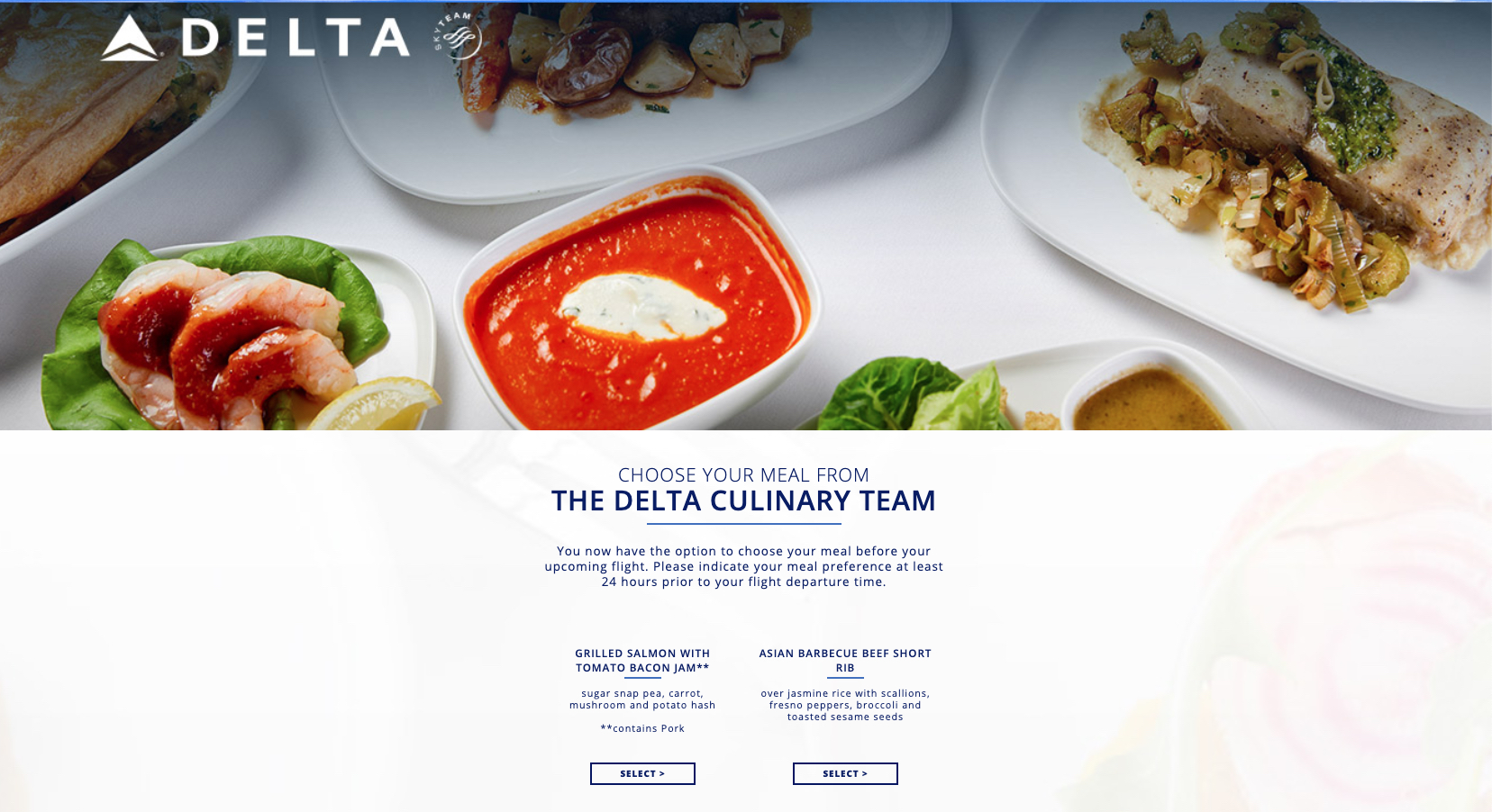 Order Christmas 2023 Meal Online DeltaPreOrderFirstClassMealMenuWebsite Eye of the Flyer