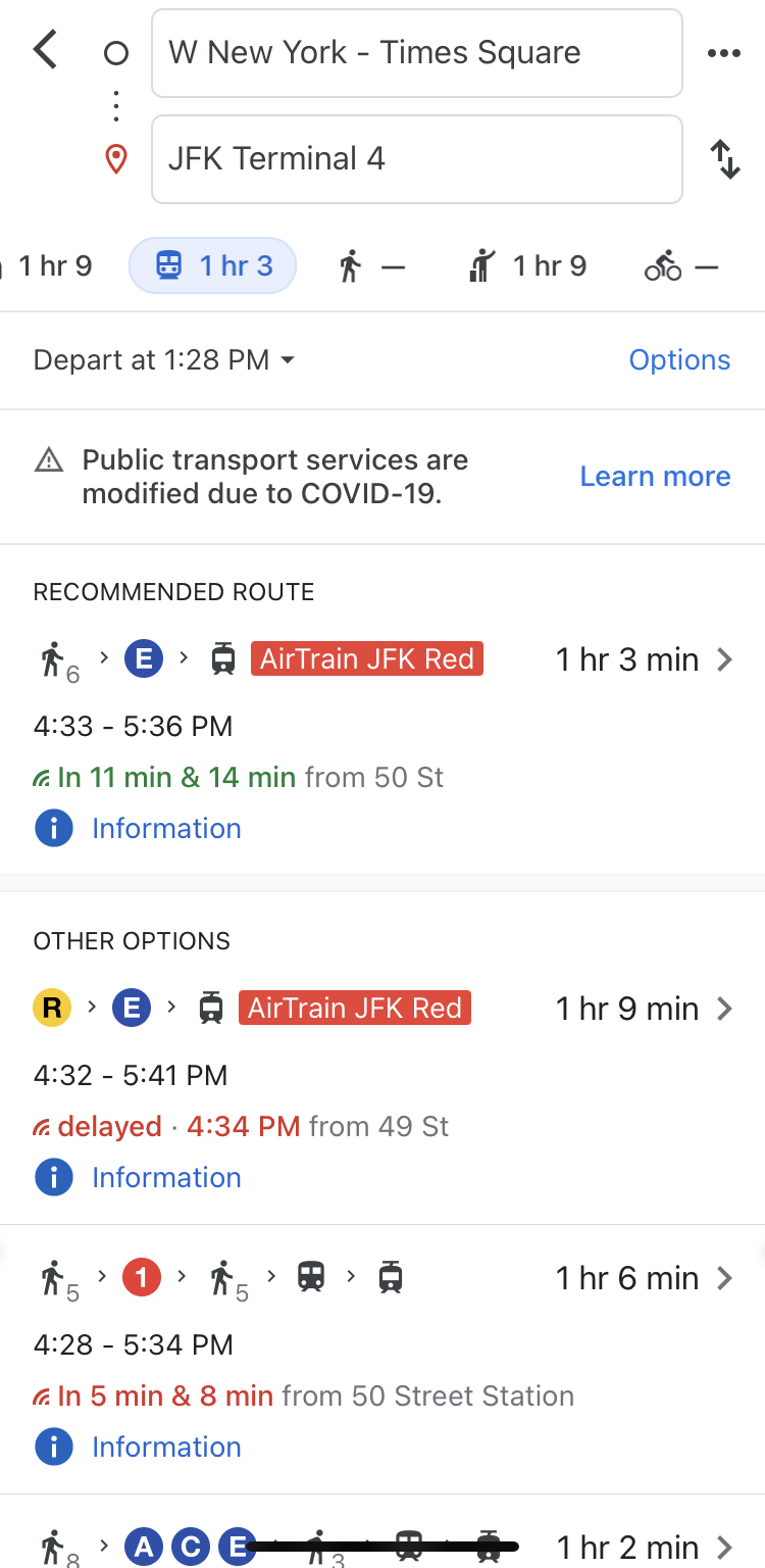 SubwaytoJFKDirectionsManhattan Eye of the Flyer