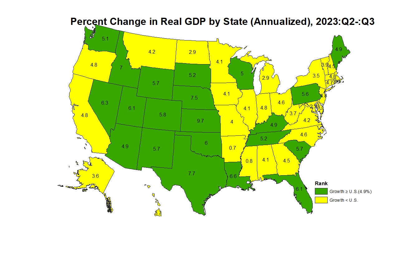 StateLevel GDP in the Third Quarter of 2023
