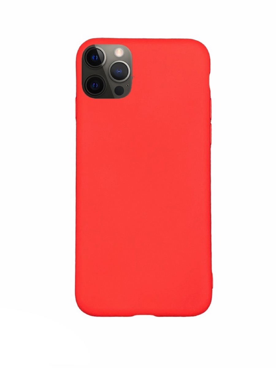 Matte Silicone Back Cover iPhone 12/12 Pro Red