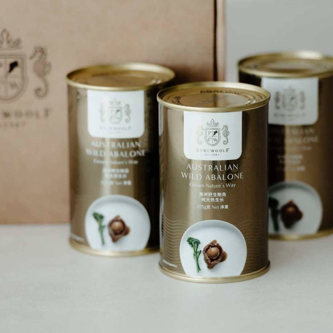 160g 3 Pack Canned Blacklip Abalone (1 piece per can) Eyrewoolf Abalone
