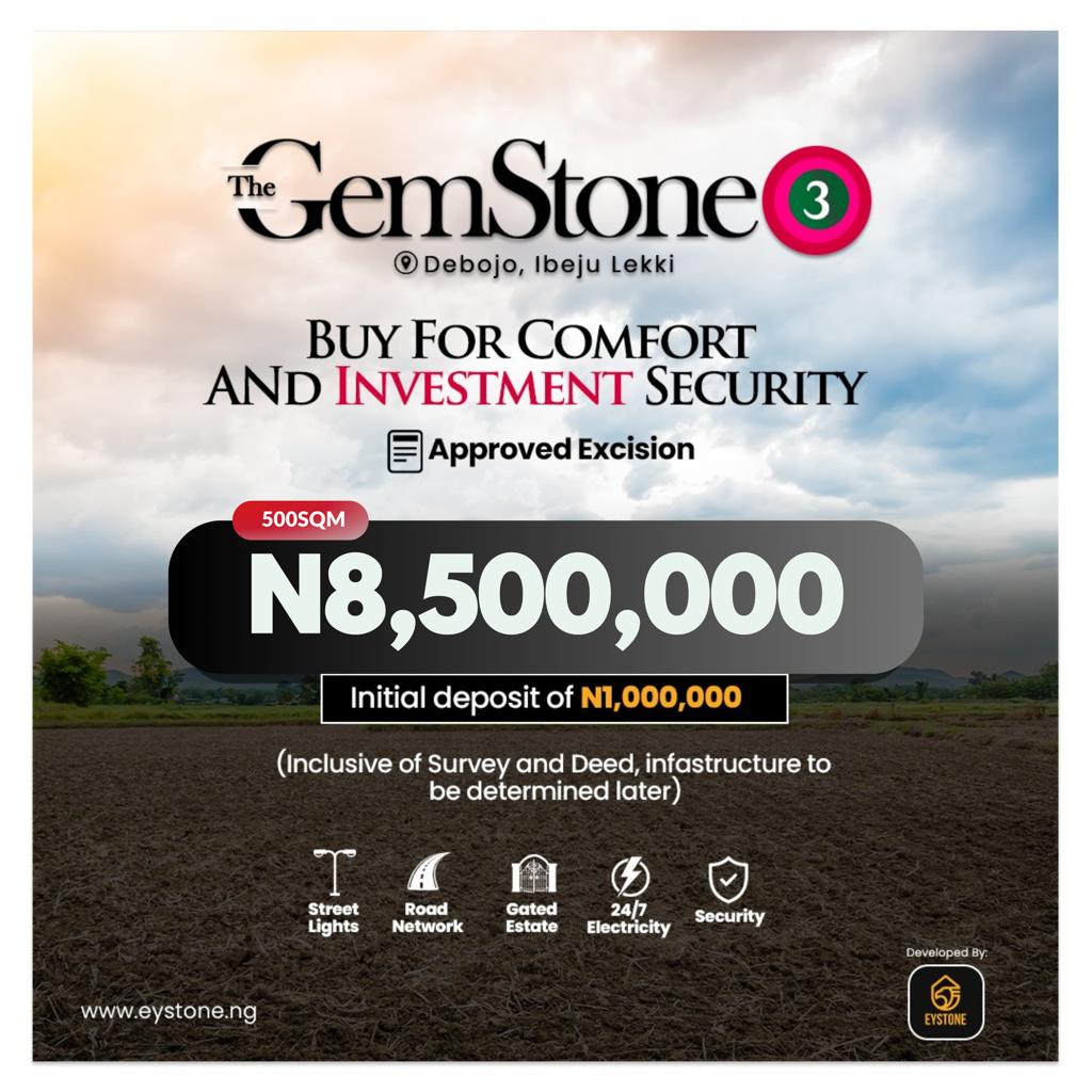 THE GEMSTONE 3 ESTATE Best Real Estate Investment Company in Lekki, Lagos, Nigeria