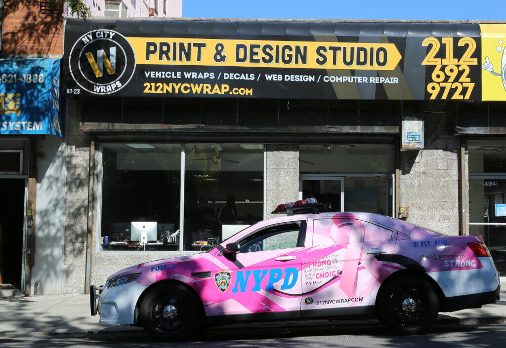 NY City Wraps sponsored NYPD car wraps