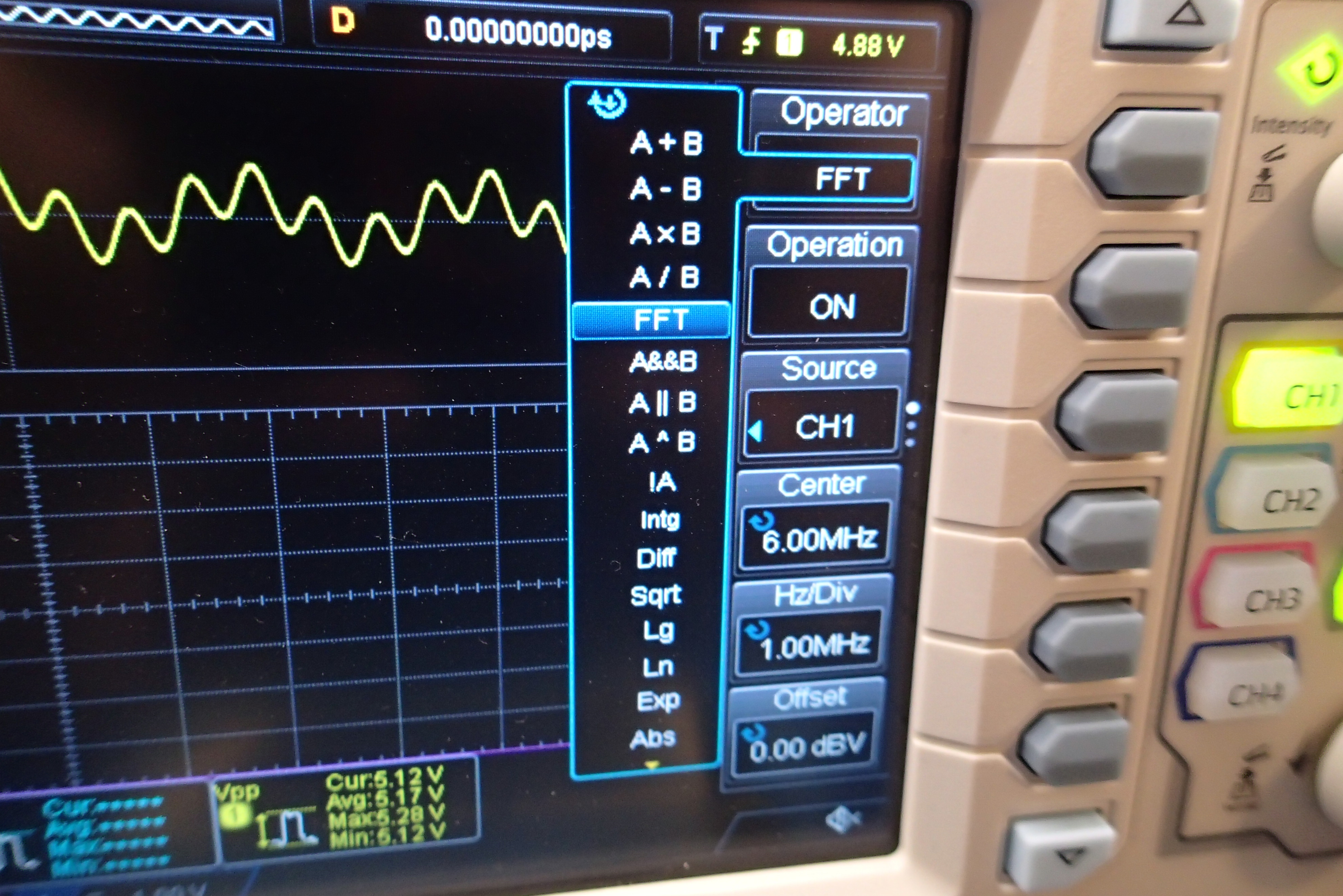 FFT analysis on Rigol scope ezContents blog