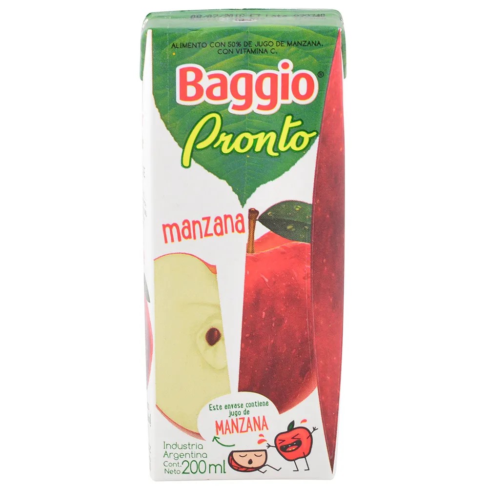 Jugos Pronto Baggio Manzana X 200Ml EZD Distribuidora