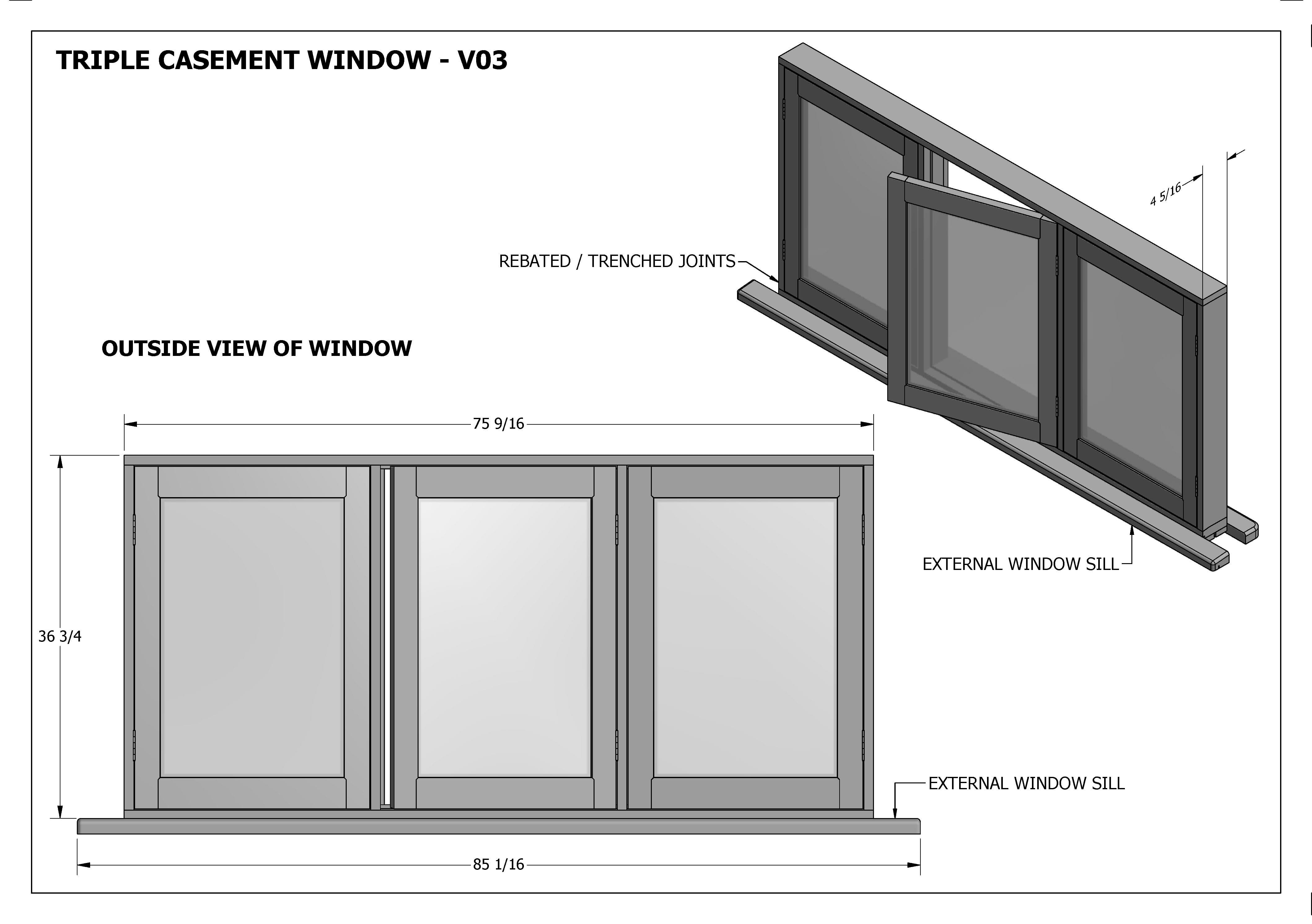 Triple Casement Windows V01 Excellent money saver EzeBuilt