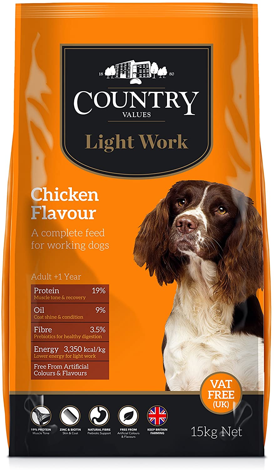 Country Values Complete Dry Dog Food, Chicken 12kg Ez Feeds