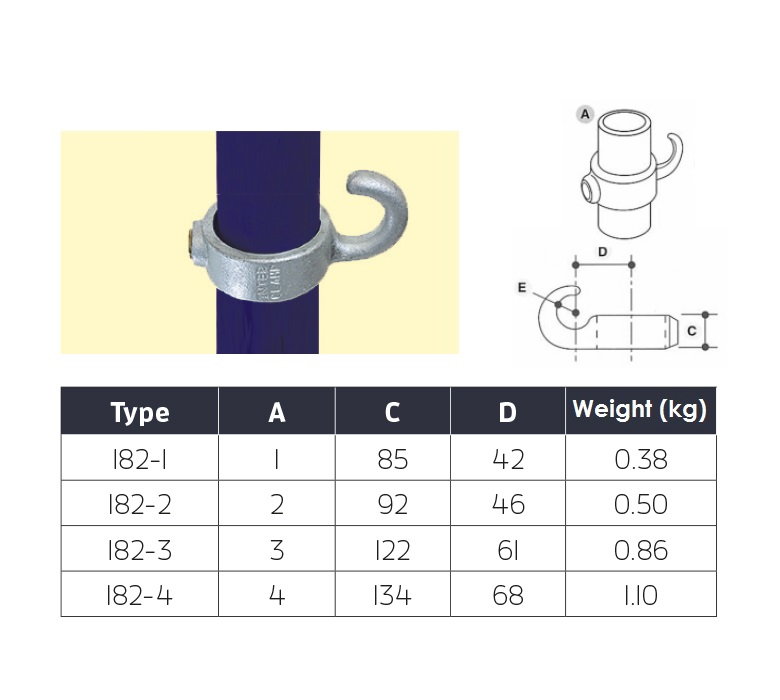 Key Clamp 182 Hook Ezi Klamp Systems