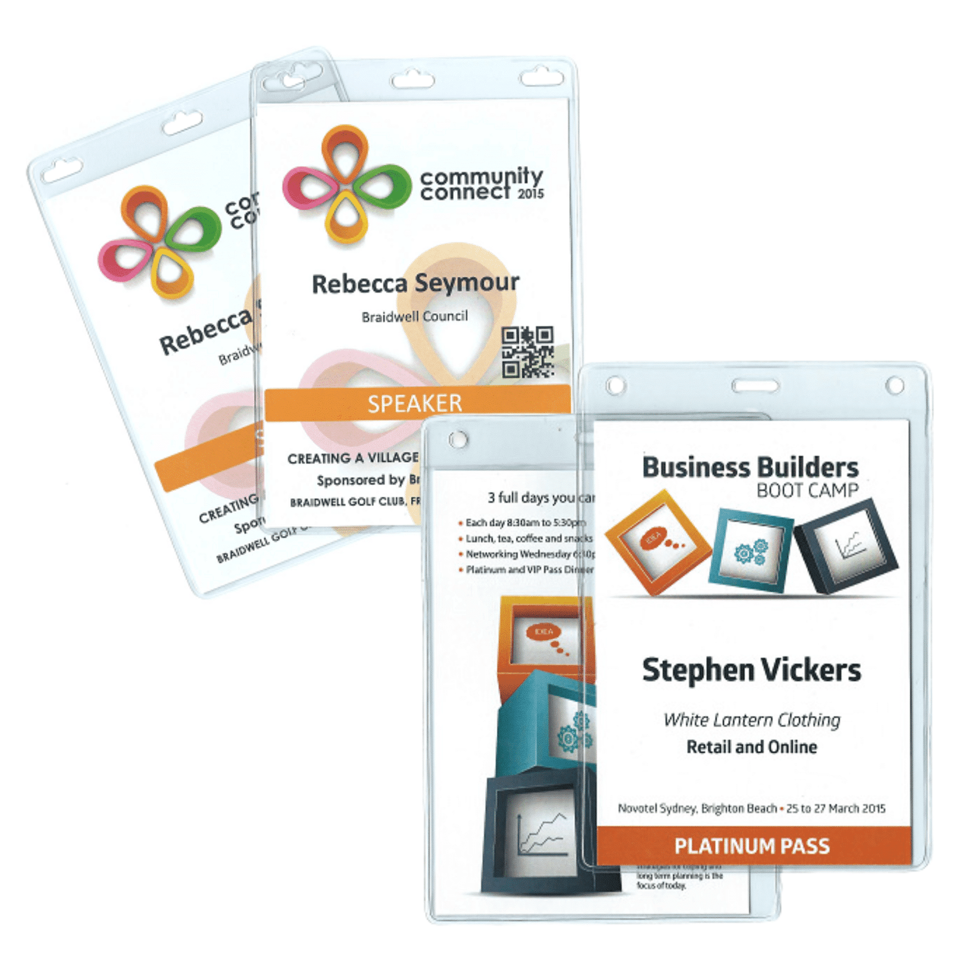 Fully Produced Name Tag 105 x 148mm Portrait EziTag