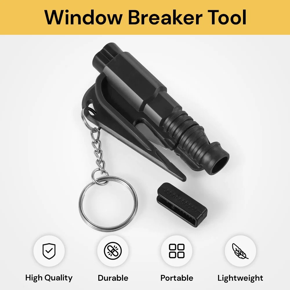 3in1 Window Breaker Tool Emergency Escape, MultiFunction