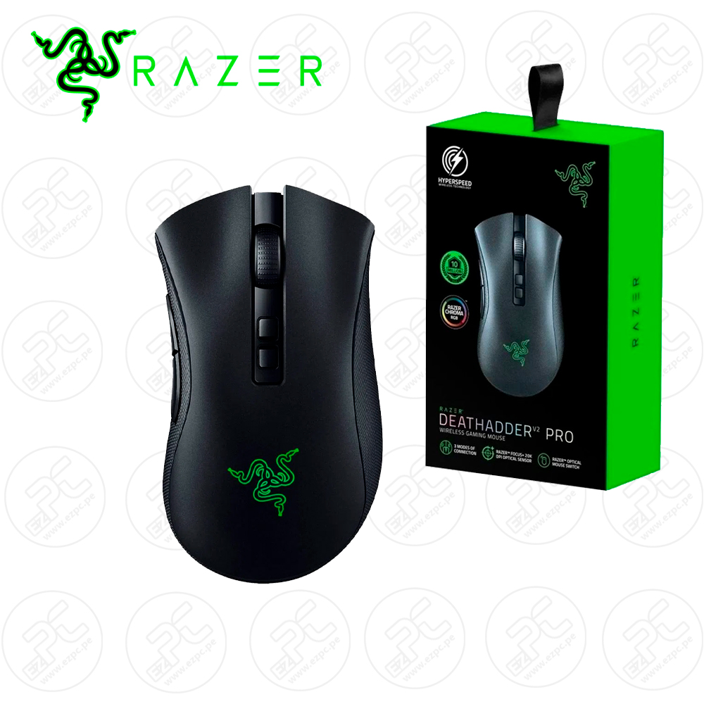 MOUSE RAZER DEATHADDER V2 PRO WIRELESS HYPERSPEED 20K DPI FOCUS+ CHROMA