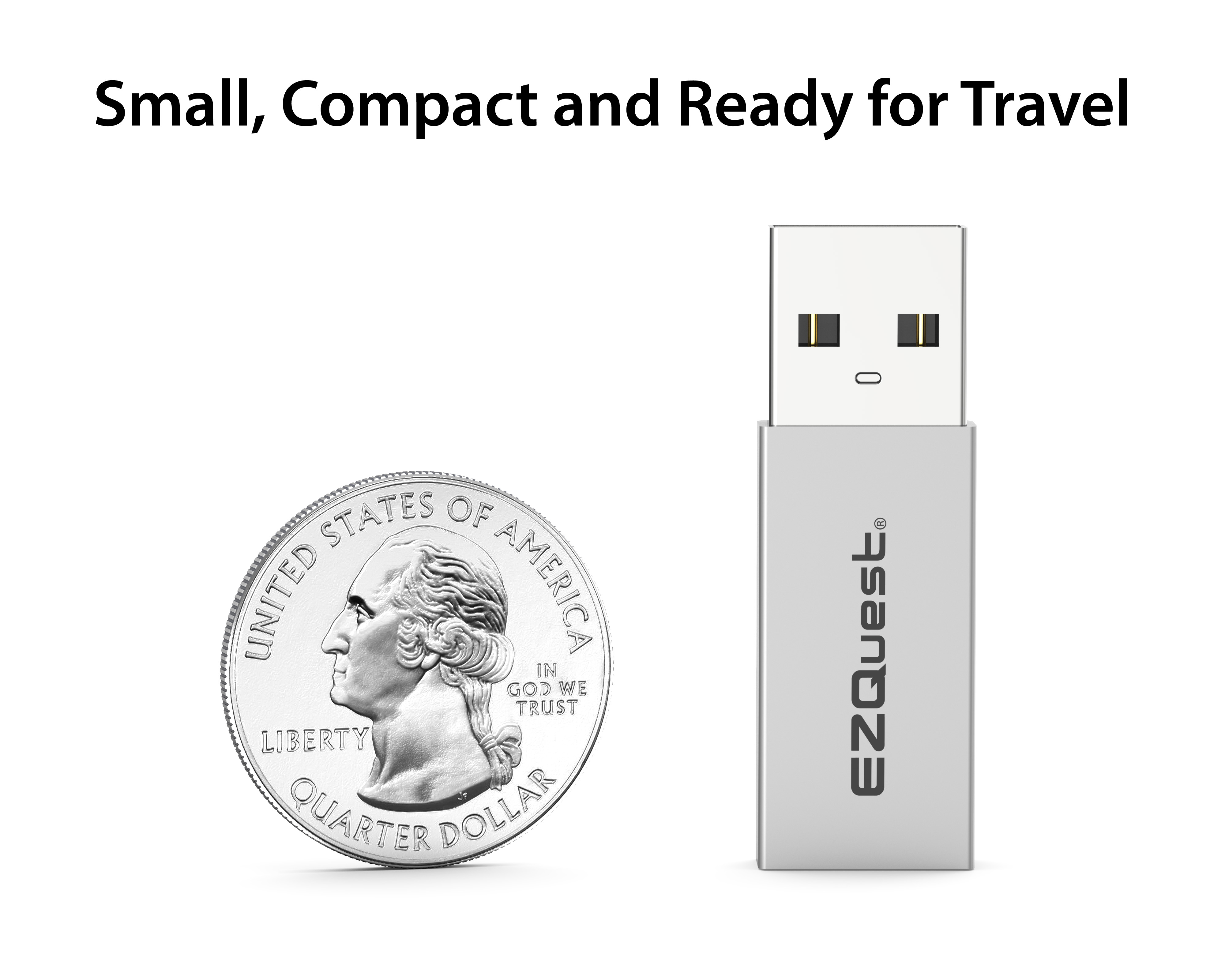 SuperSpeed Gen 2 Double Sided USBC Female to USB 3.0 Male Mini Adapter