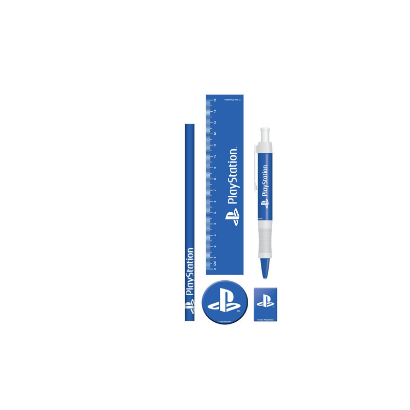 PLAYSTATION (CLASSIC WHITE & BLUE) STATIONERY SET EZ Store A unique
