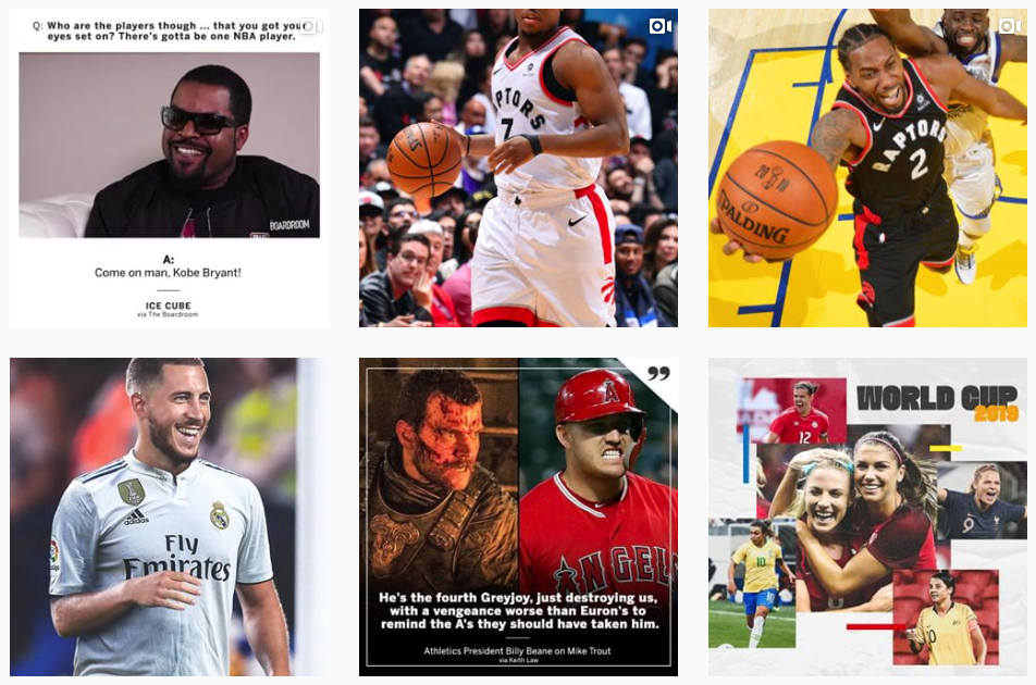 The Best Sports Publishers on Instagram 2019 EzyInsights