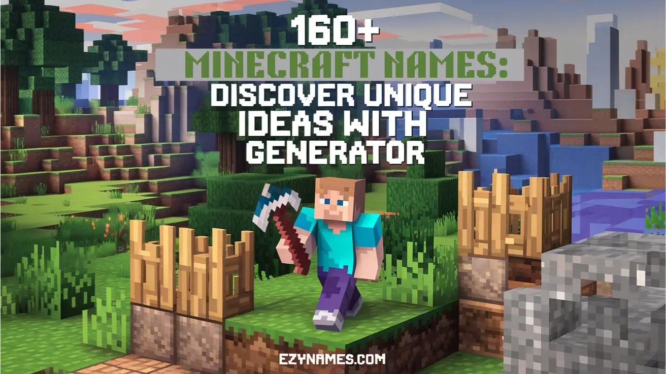 160+ Minecraft Names Discover Unique Ideas with Generator