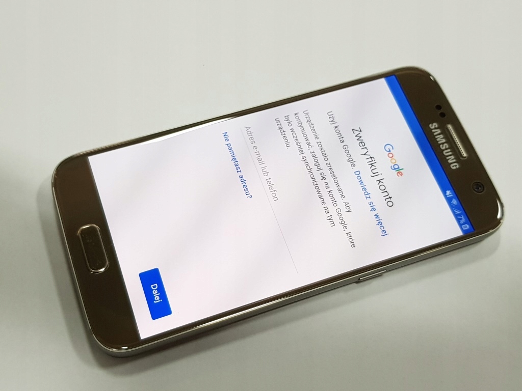 SAMSUNG GALAXY S7 KONTO GOOGLE STAN BARDZO DOBRY 7708481409