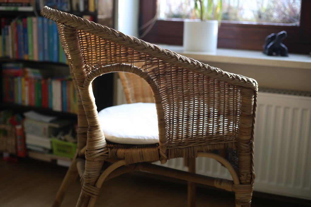 Krzesło wiklinowe fotel Ikea AGEN 7128332463 oficjalne archiwum Allegro