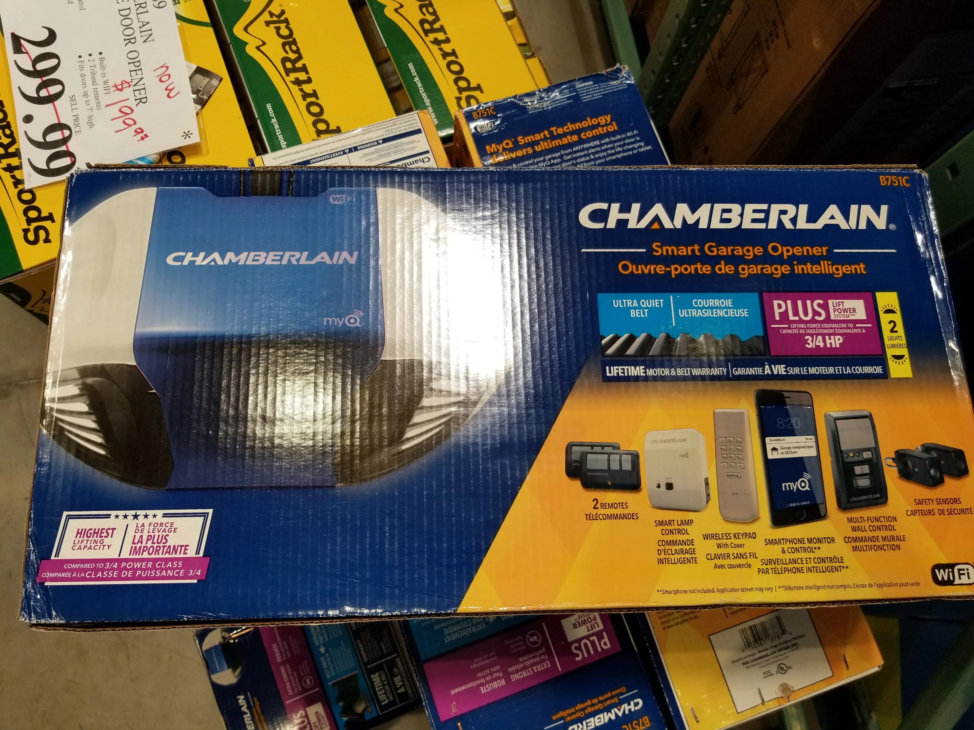 [Costco] Chamberlain Smart Garage Door Opener 3/4 HP (Model B751C