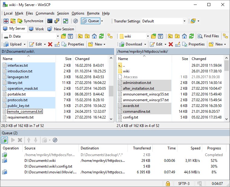 WinSCP un client FTP gratuit pour Windows