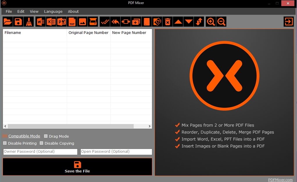 PDF Mixer un outil gratuit pour fusionner et des PDF