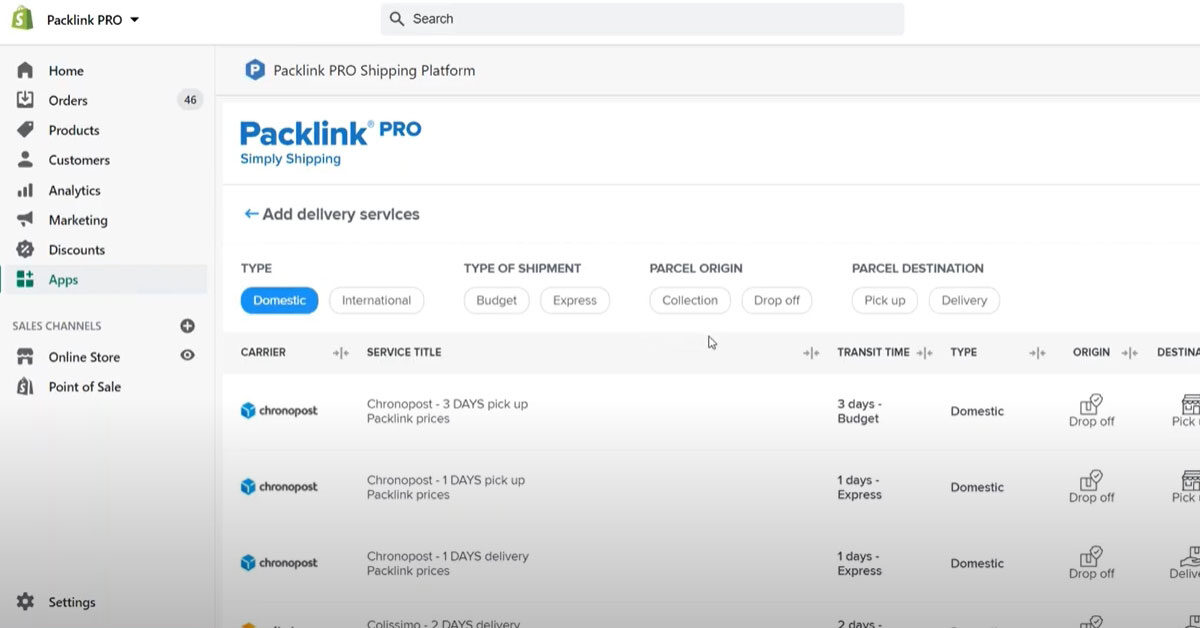 Packlink Pro une solution d'envoi de colis qui s'intègre avec les