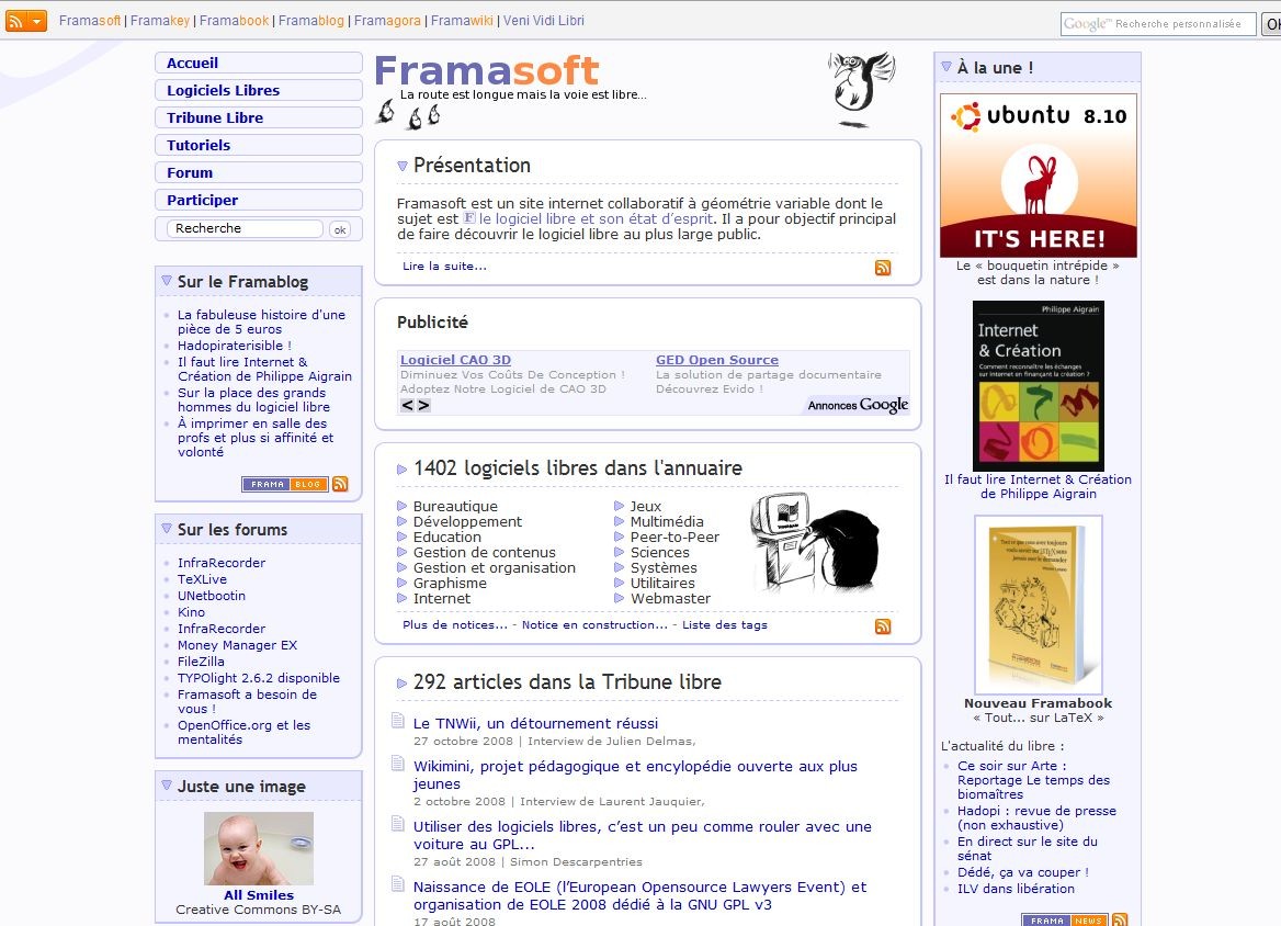 Accueil Pack Logiciels Libres